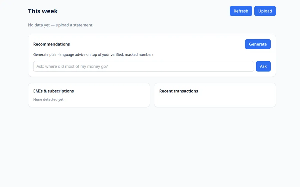 Preview of Personal Finance Analyzer